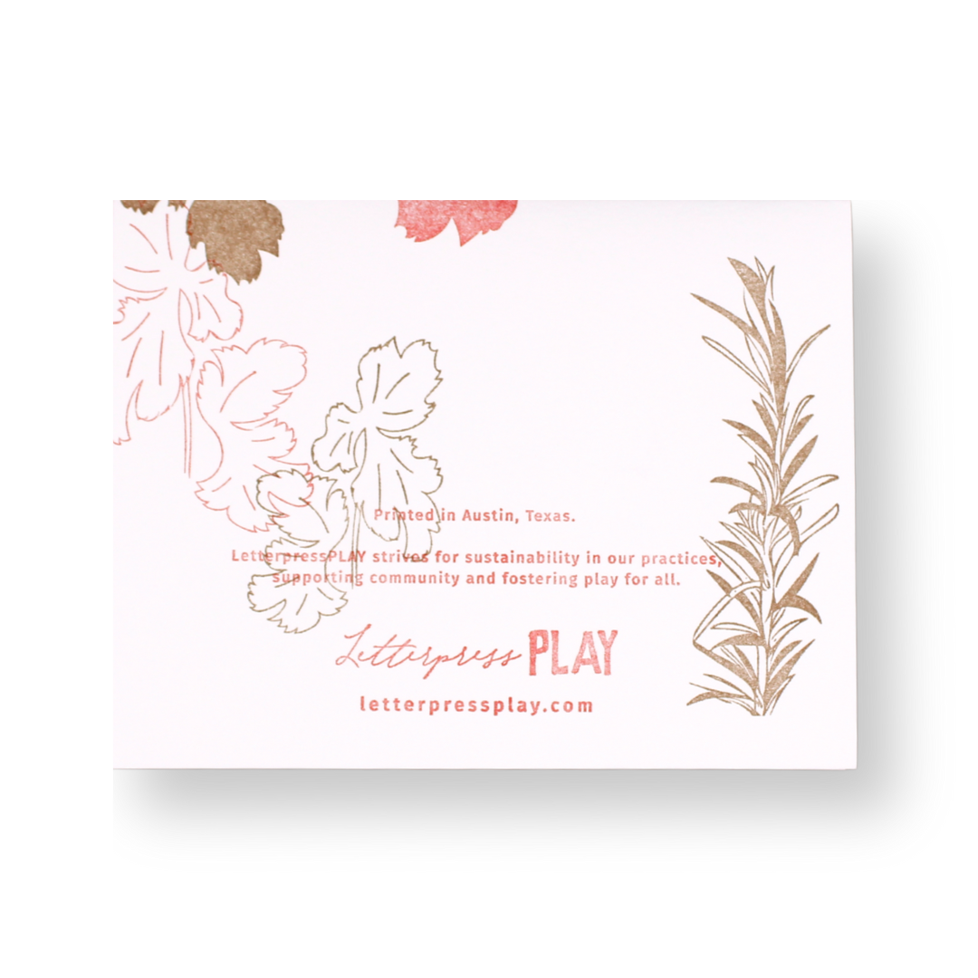 Floral Note Card - Herbs