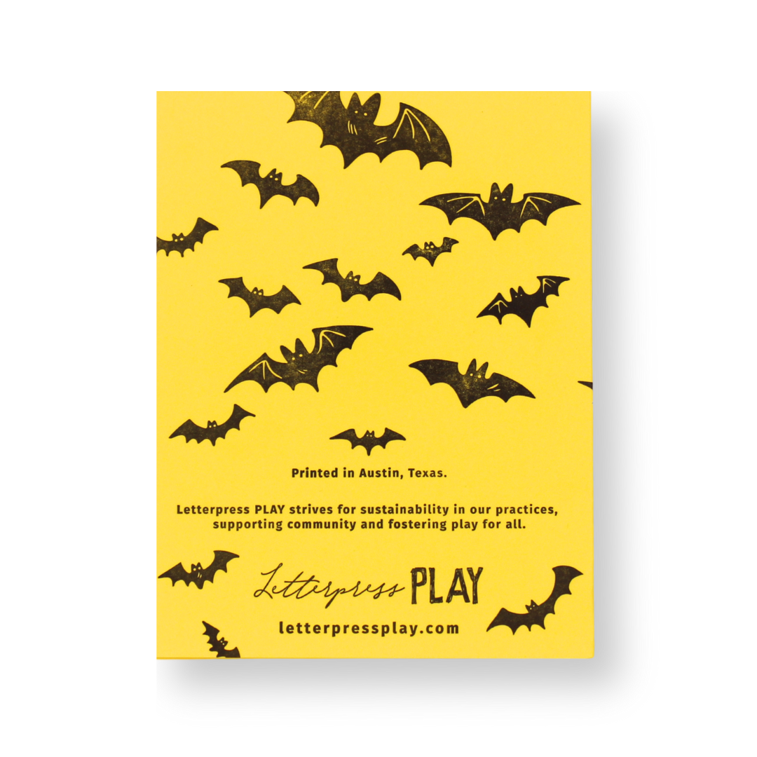 Bat Halloween Letterpress Card