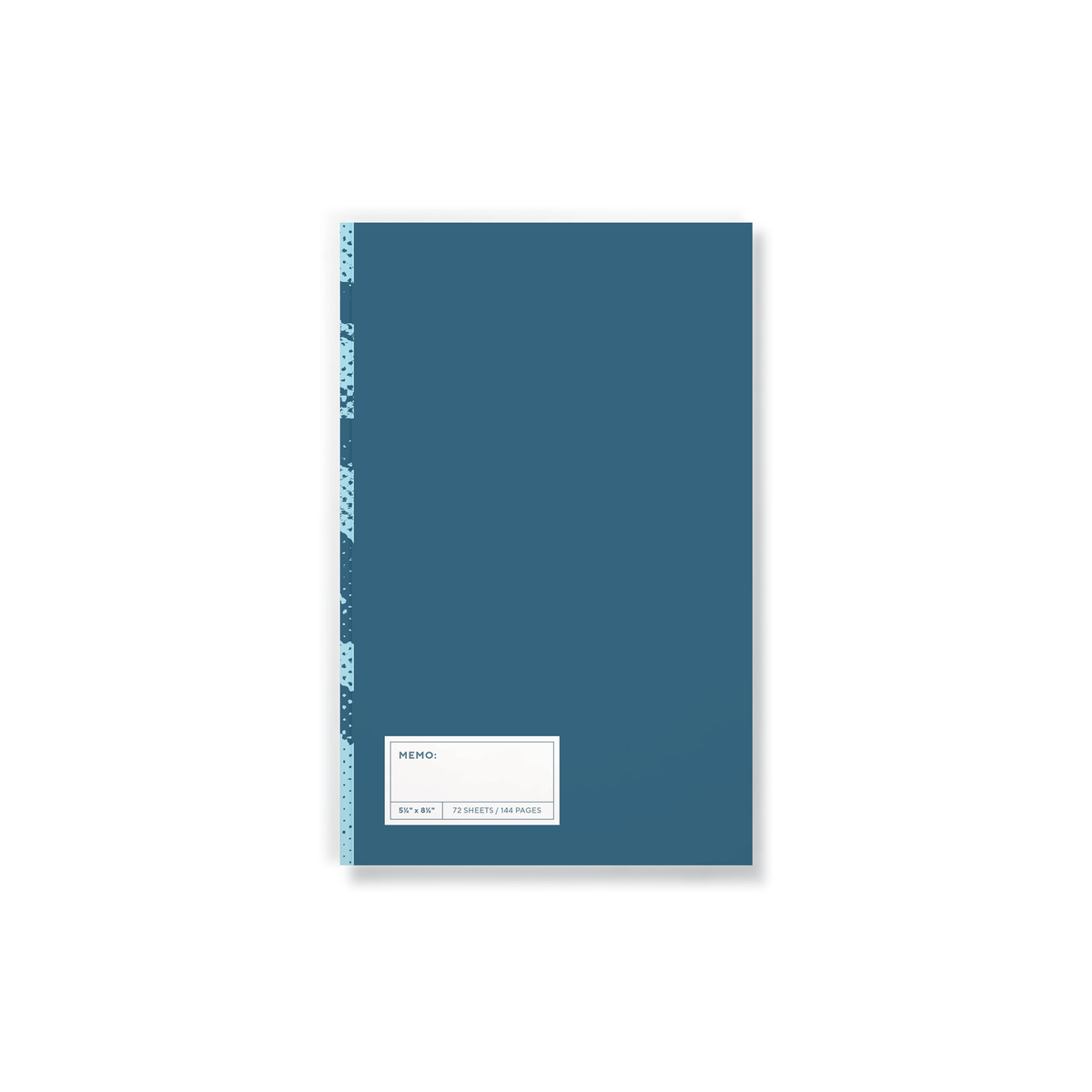 Blue Halftone Soft Touch Layflat Notebook