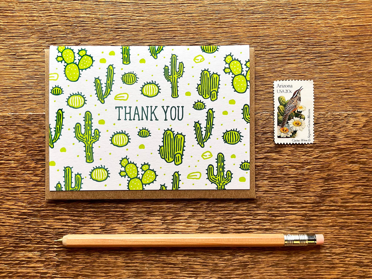 Cactus Thank You Card