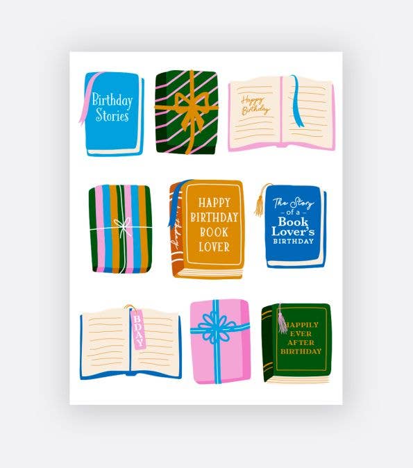 Bday, Book Presents - Greeting Card