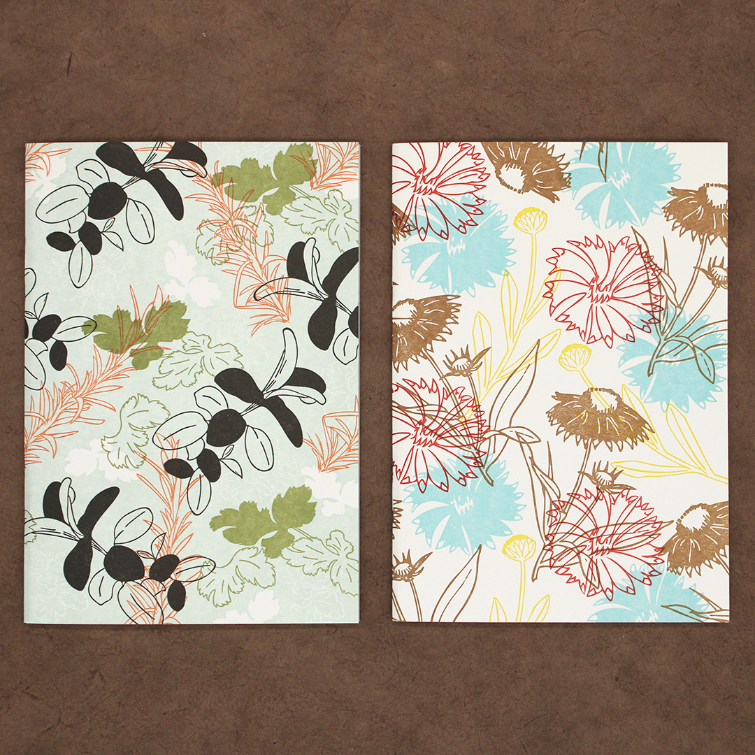 A6 Floral Notebooks - Herbs and Wildflower