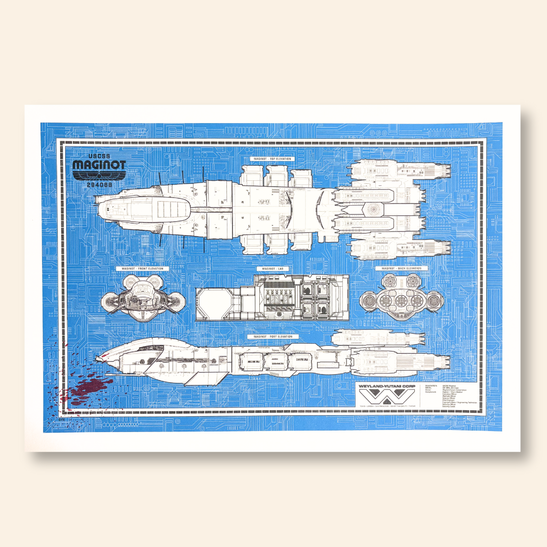 Alien: Earth "USCSS Maginot Blueprint" Letterpress Print