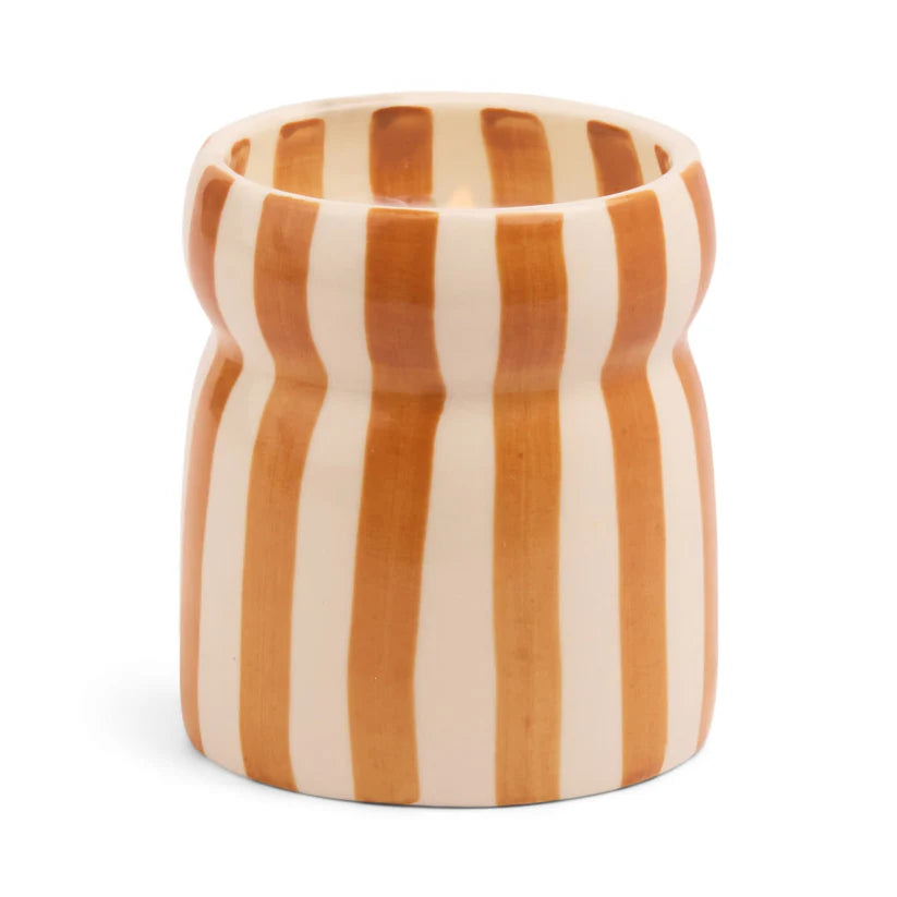 Cabana Rust Striped Candle