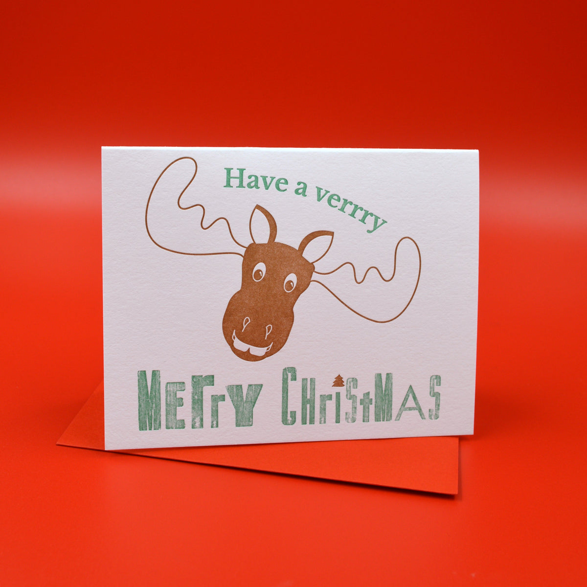 Christmas Card - Merry Moose