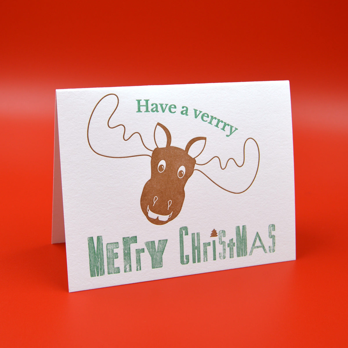 Christmas Card - Merry Moose