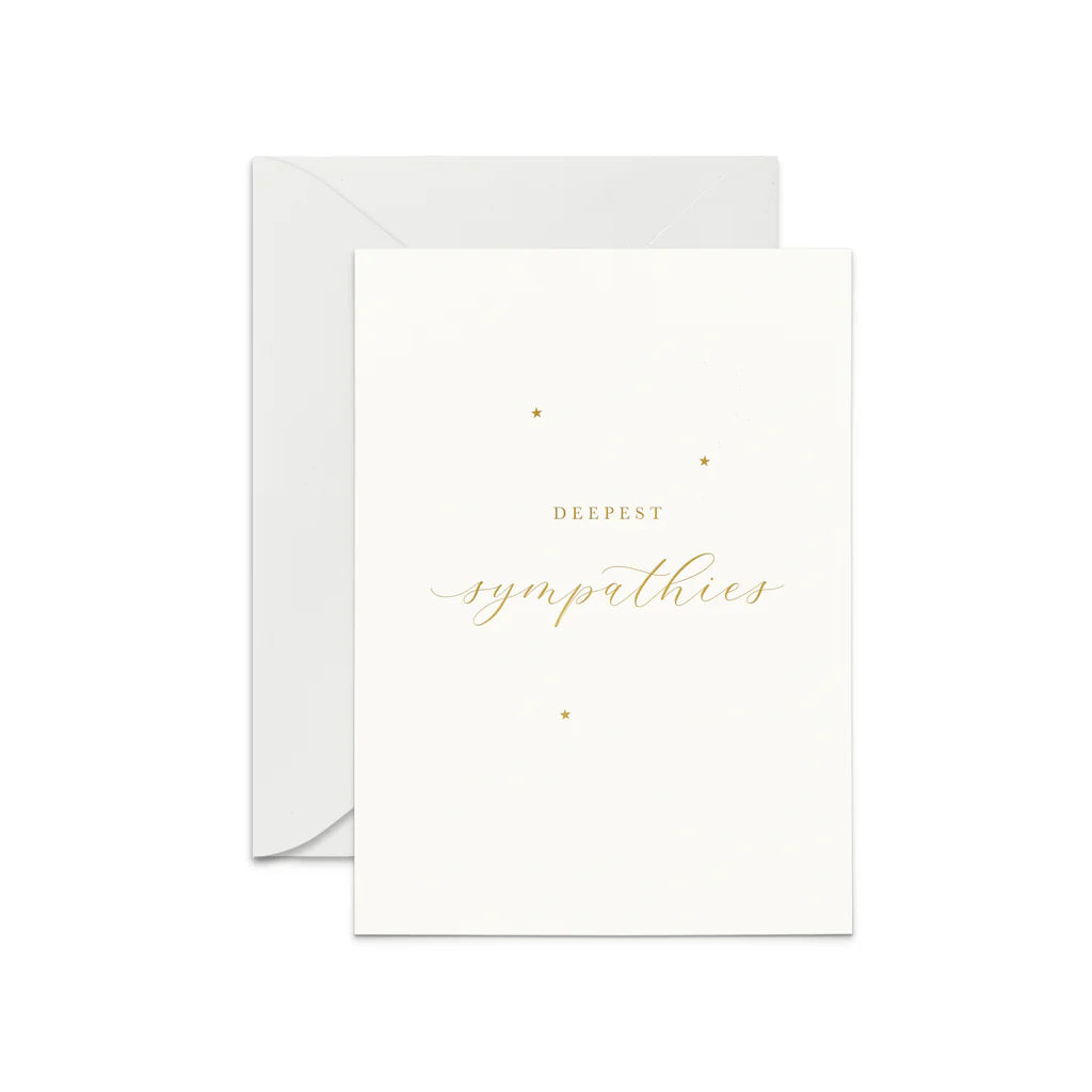 Deepest Sympathies Letterpress Card