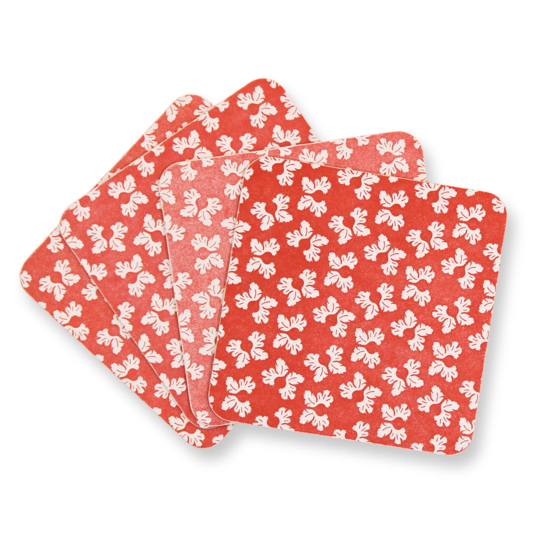 Letterpress PLAY Floral Coasters