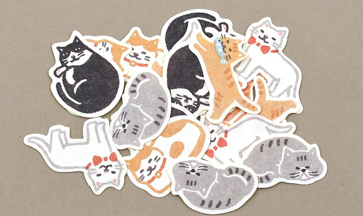 Furukawashiko Flake Stickers - Cat