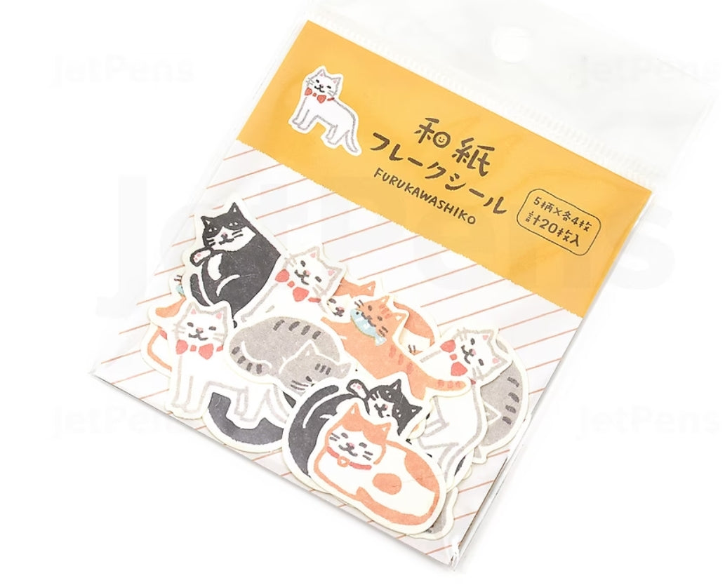 Furukawashiko Flake Stickers - Cat