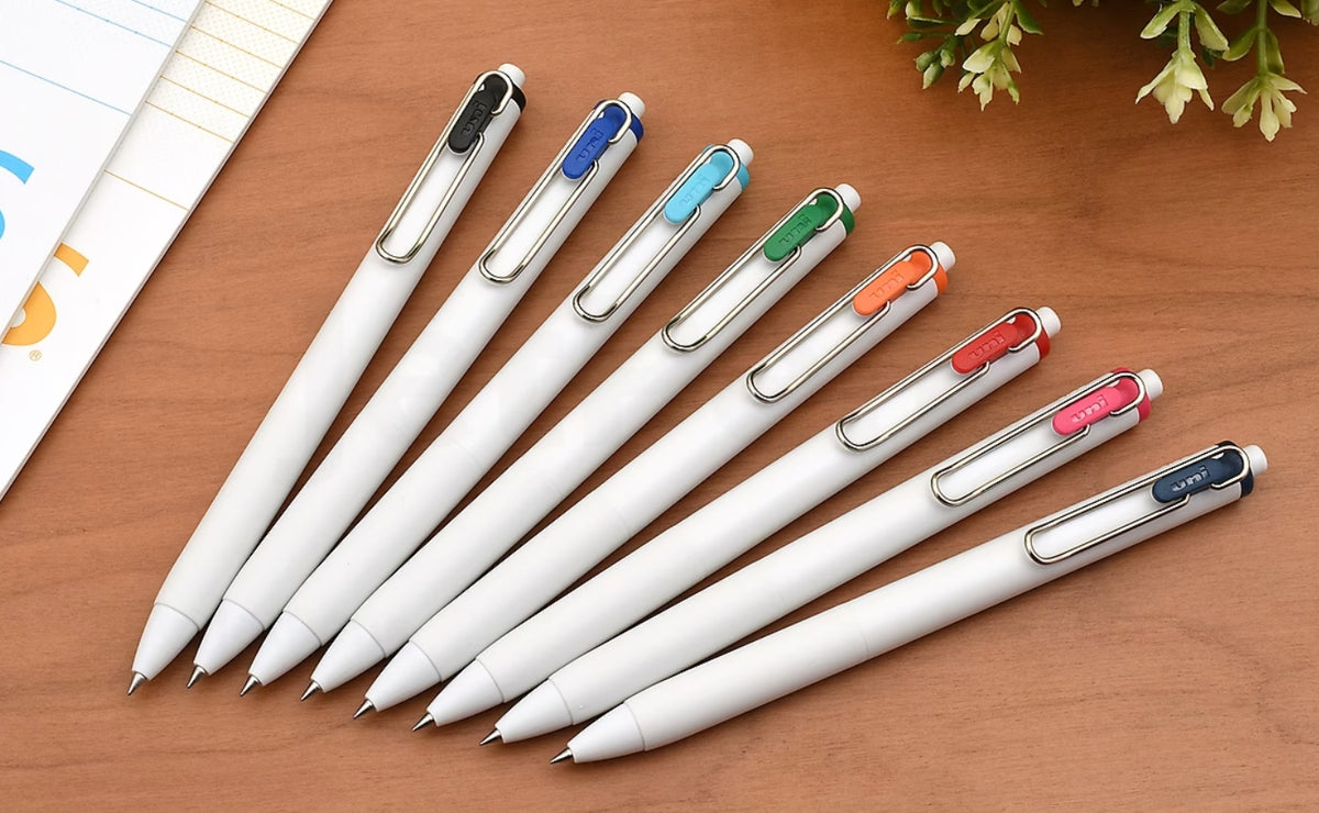 Uni-Ball One, Gel Ink 0.38mm Ballpoint Pen, 8 Colors Set