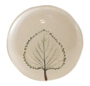 Hand-Painted Botanical Stoneware Dish, 4 styles (Each One Will Vary)