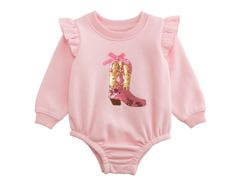 Western Boot Baby Sweatshirt Bubble