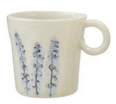 Hand-Painted Botanical Stoneware Mug, 4 styles (Each One Will Vary)