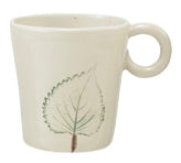 Hand-Painted Botanical Stoneware Mug, 4 styles (Each One Will Vary)