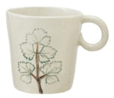 Hand-Painted Botanical Stoneware Mug, 4 styles (Each One Will Vary)
