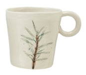 Hand-Painted Botanical Stoneware Mug, 4 styles (Each One Will Vary)