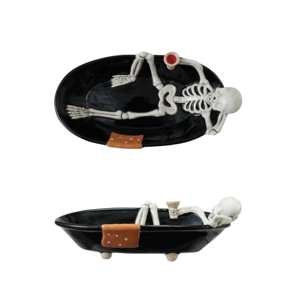 Ceramic Skeleton Bathtub Shaped Bowl