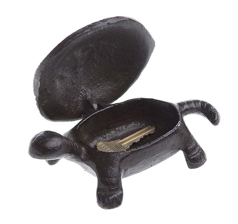 Decorative Cast Iron Turtle Key Box