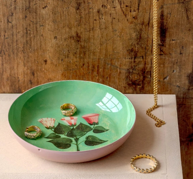 Festival of Flowers Round Enamel Tray