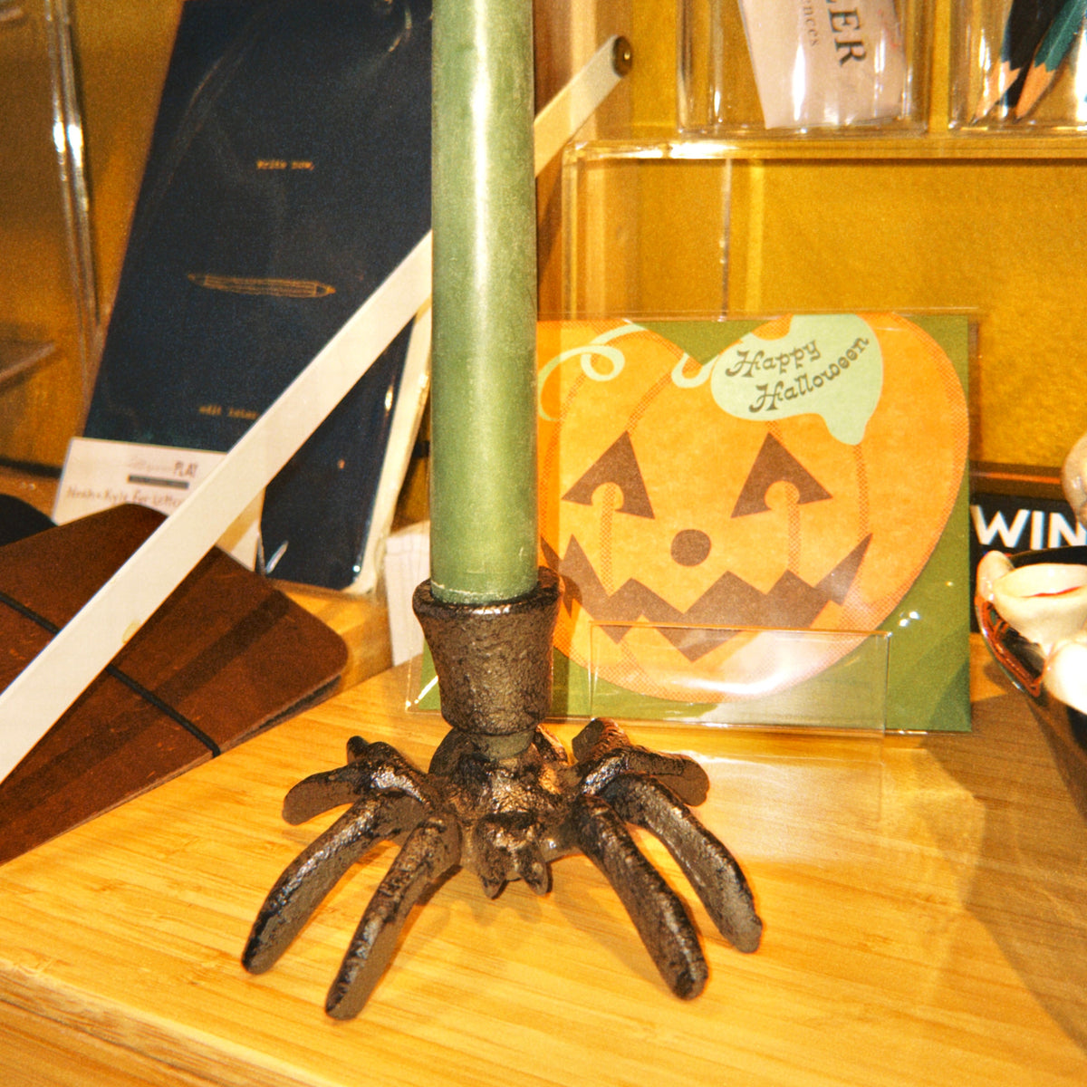 Cast Iron Spider Shaped Taper Holder