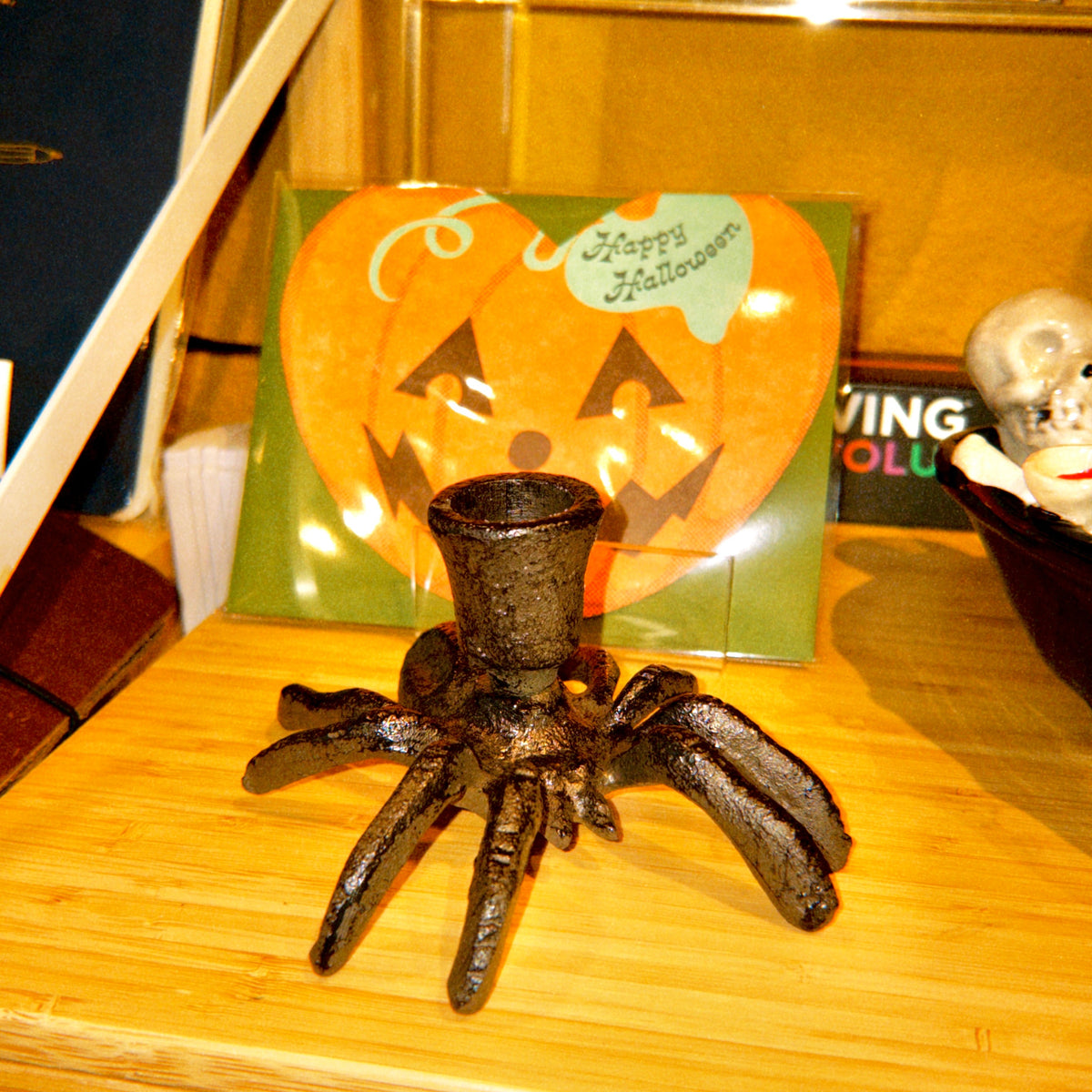 Cast Iron Spider Shaped Taper Holder
