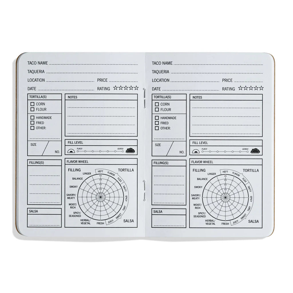 33 Tacos Tasting Notebook