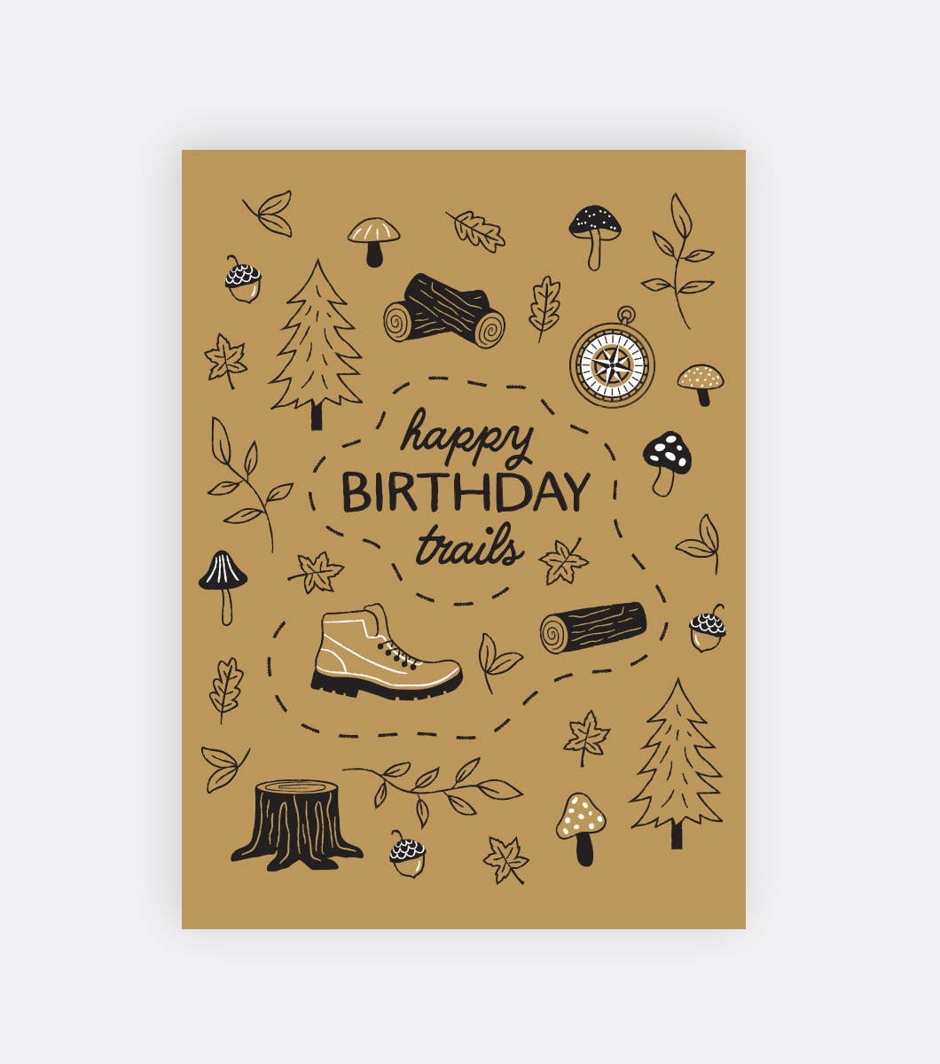 Birthday Trails Kraft Card