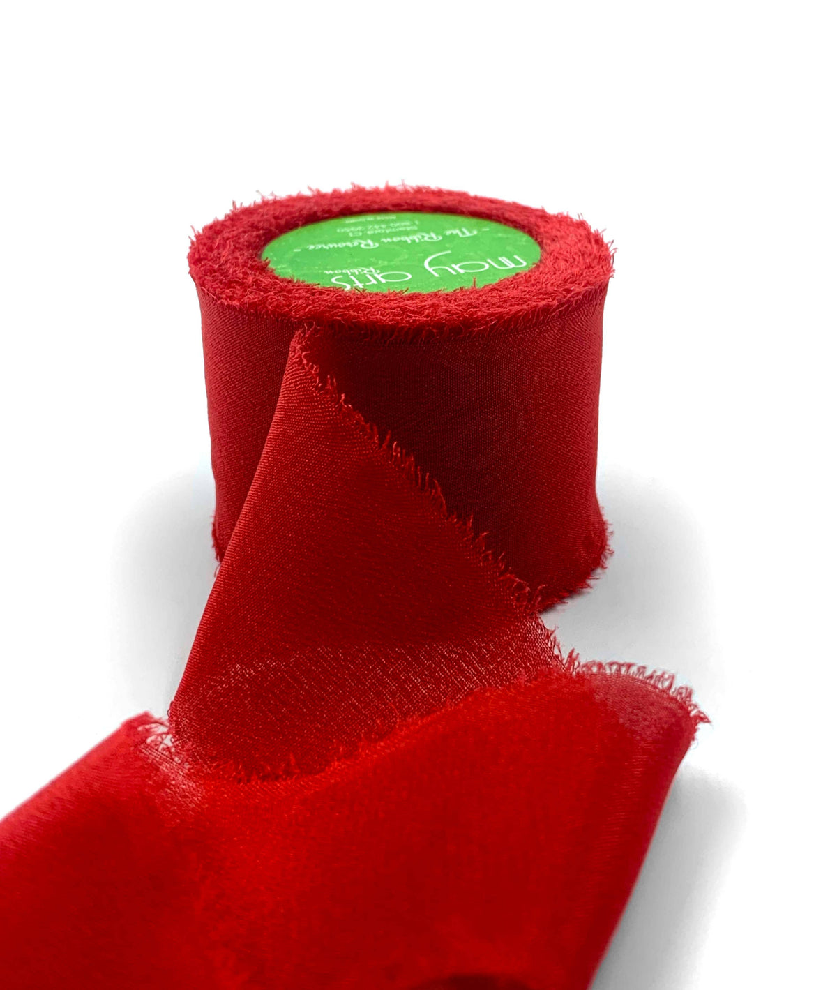 1.25" 100% Silk Crepe with Frayed Edge Ribbon