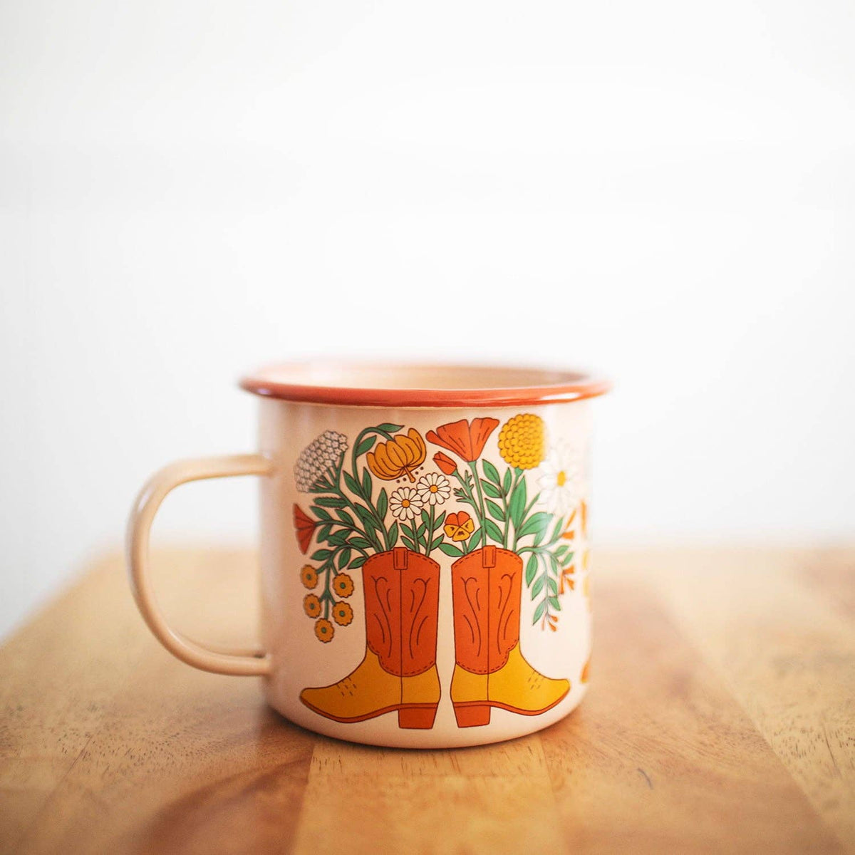 Enamel Coffee & Camp Mug | Western Bloom | 16oz