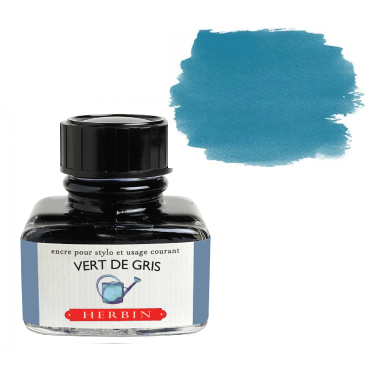 Herbin Fountain Pen Ink 30ml Bottle -40 Colors: Vert Foret (Forest Green)