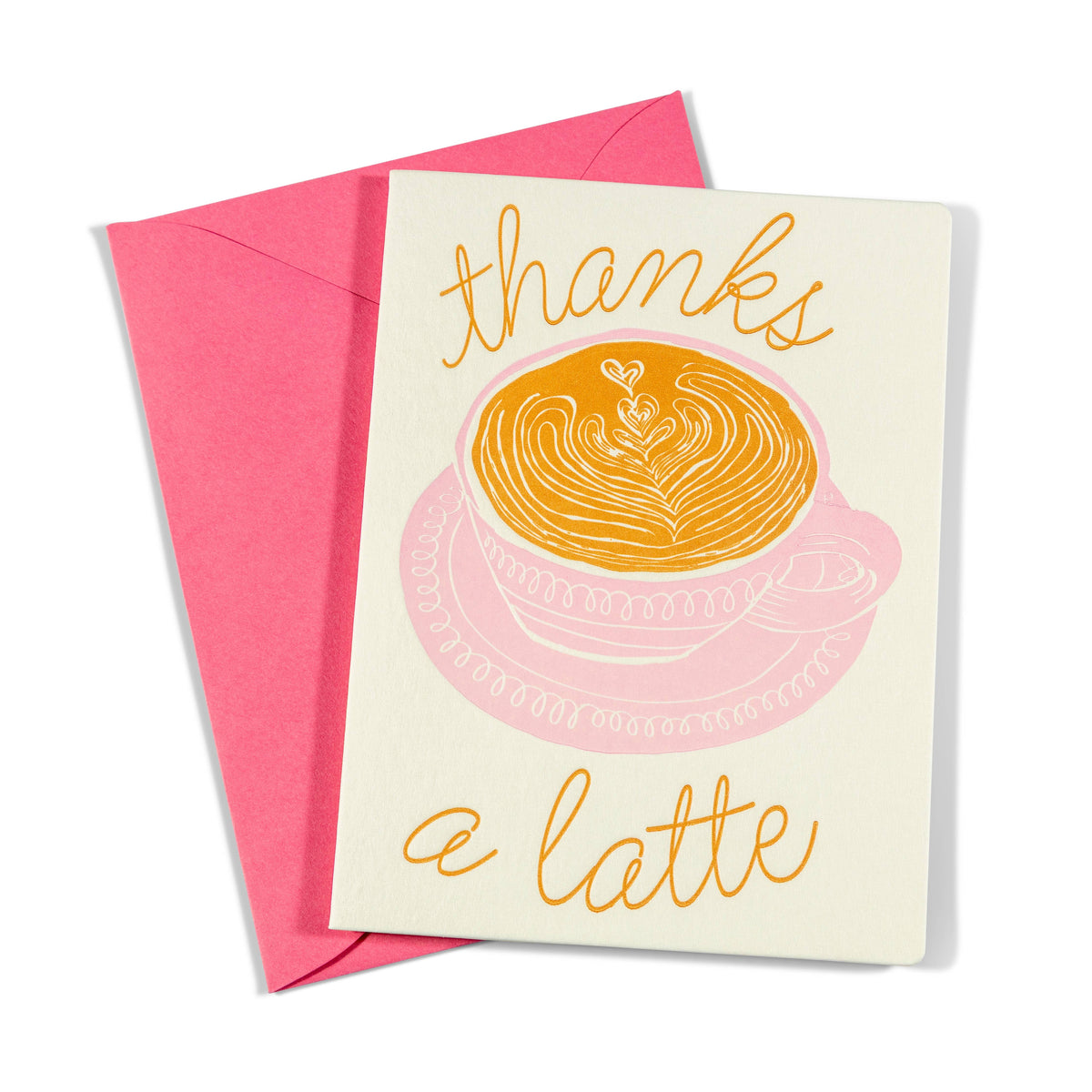 Thanks a Latte | Letterpress Greeting Card | Thank You