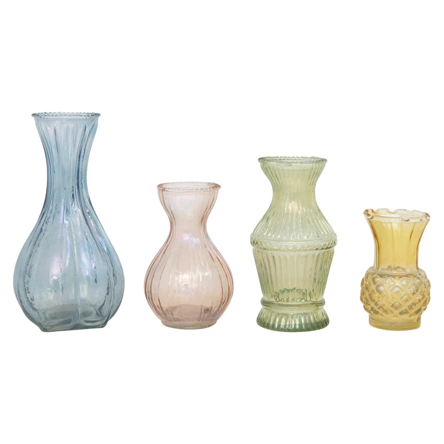 Debossed Glass Vase