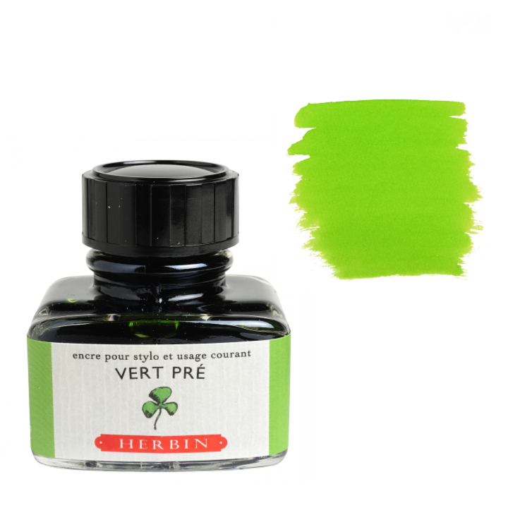 Herbin Fountain Pen Ink 30ml Bottle -40 Colors: Vert Foret (Forest Green)