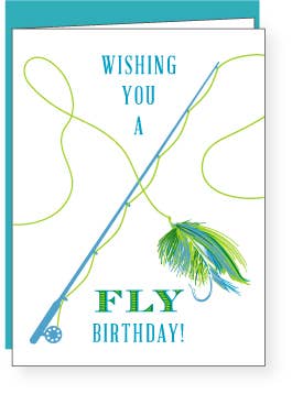 Fly Fishing Birthday Card