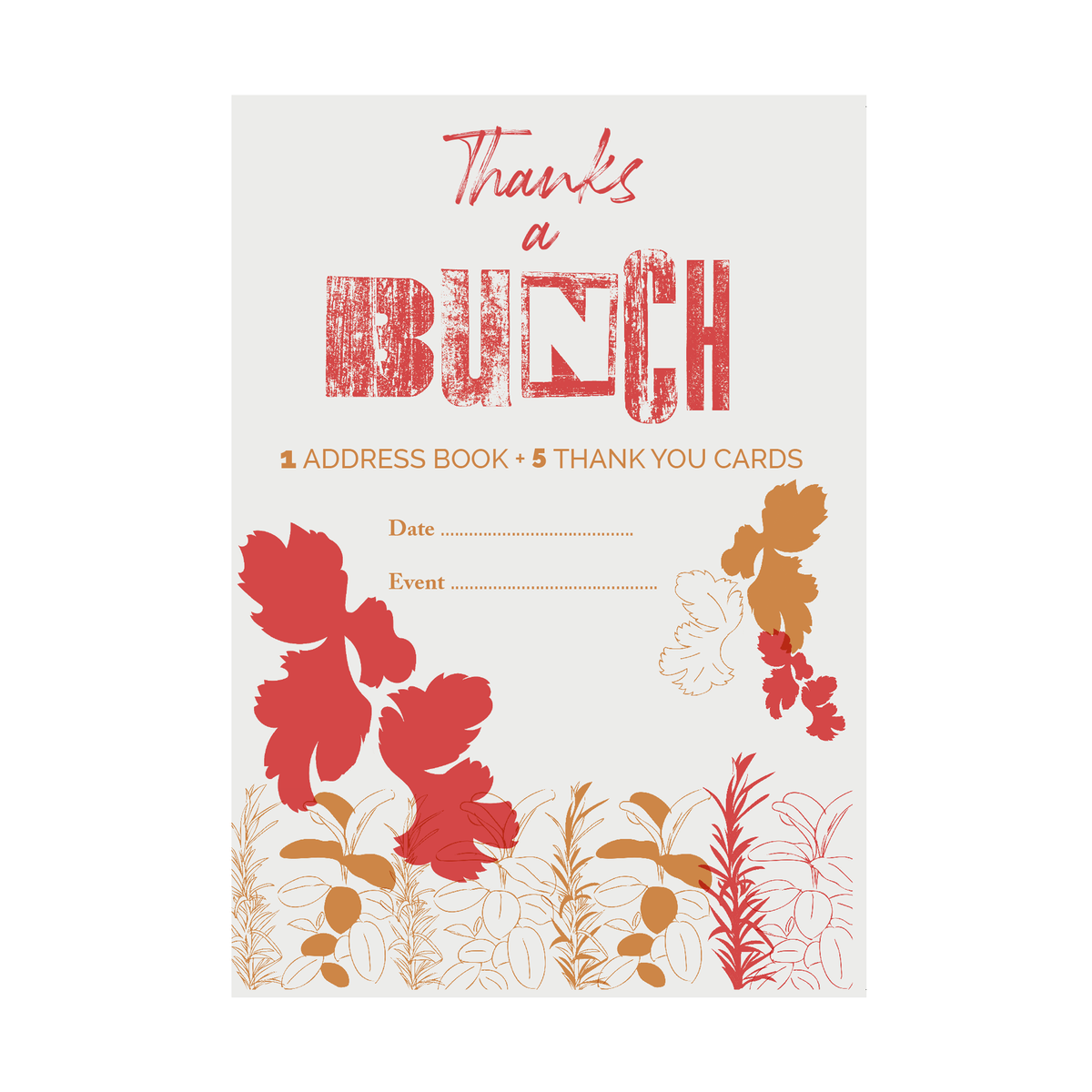 Thanks a Bunch Address Party letterpress Book Herb - Austin Gift Shop - Baby shower or wedding registry