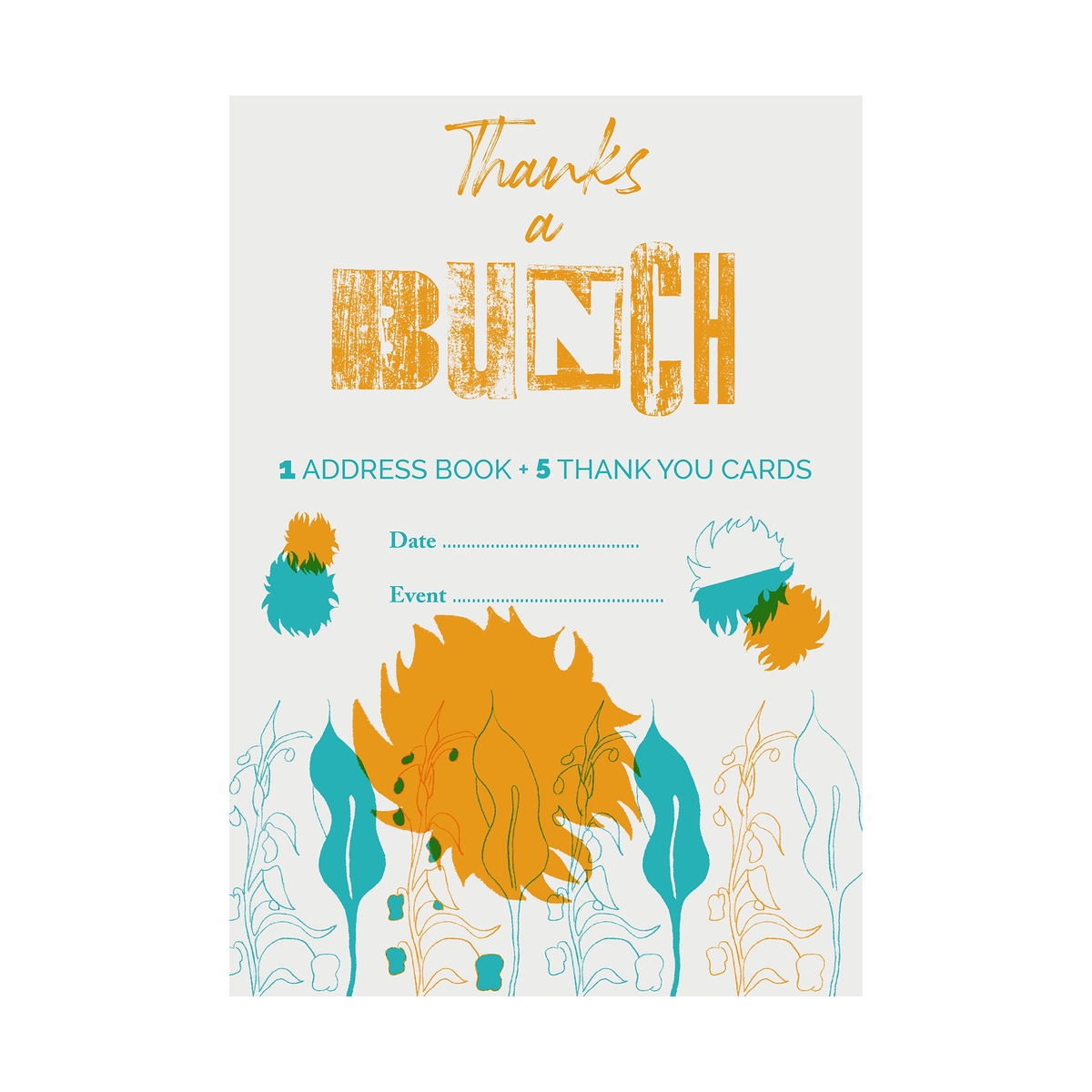 Thanks a Bunch Address Party letterpress Book Lantern - Austin Gift Shop - Baby shower or wedding registry